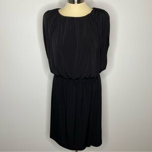 Enfocus Studio Black Dolman Drape Dress